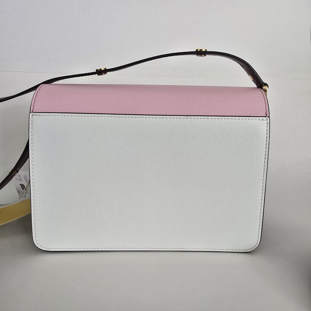 Marni Trunk Medium Crossbody Bag Pink White - Picture 3 of 11